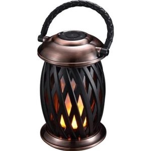 Ignis Flammelampe Svart/kobber m/Bluetooth