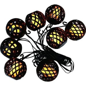 Lysslynge LED Flammeimmitasjon Sort 7 m